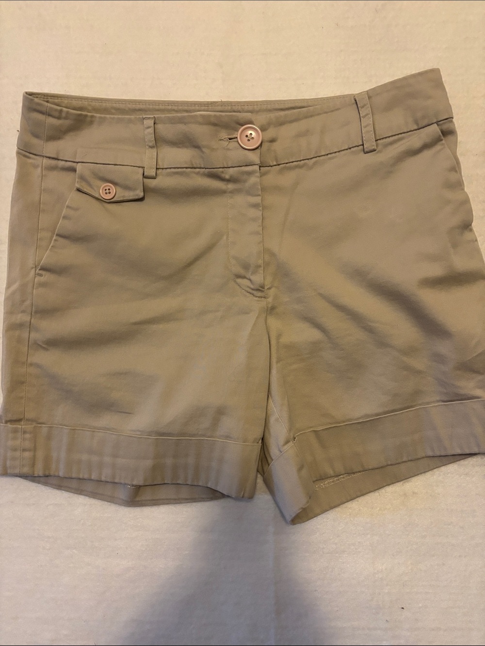 Jennifer and Grace Khaki  Cotton Blend Shorts Size 8